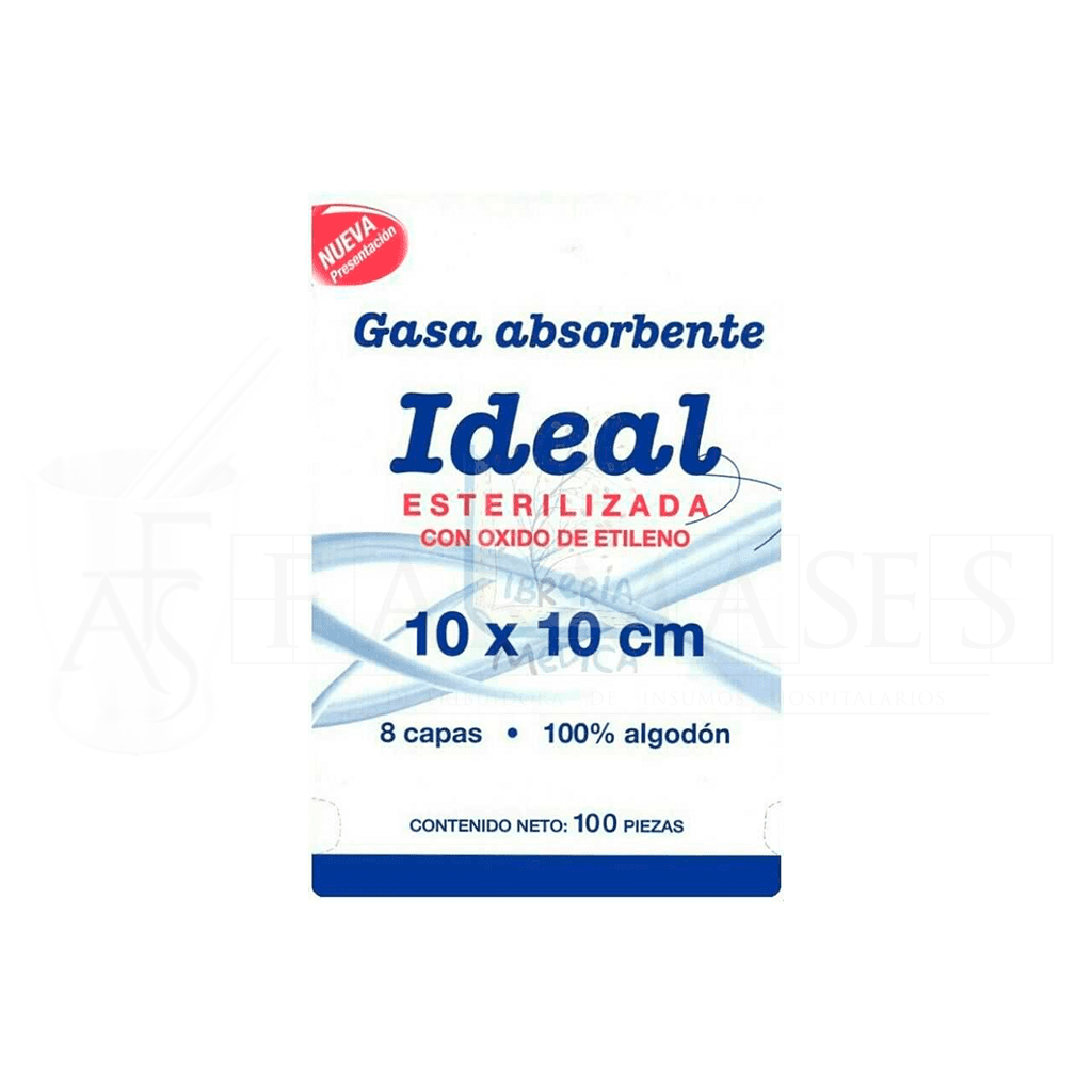 Gasa Estéril 10x10 cm caja c/100 pza